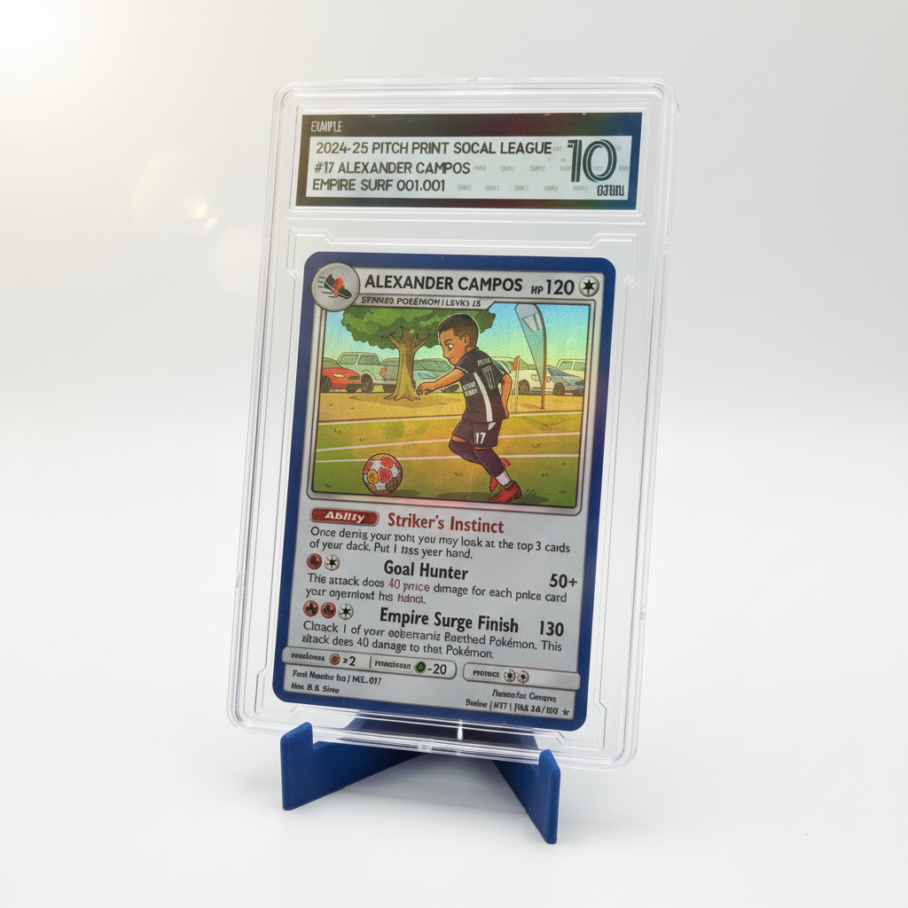 Custom Holographic Pokemon Styled Player Card